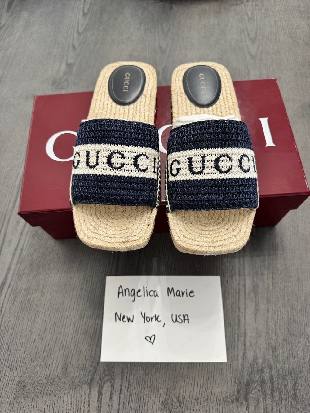 Gucci Espadrille Slide Sandals